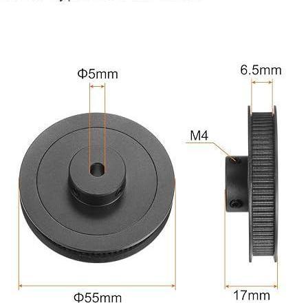 Timing Pulley GT2 (80 Teeth-5mm Inner Diameter-6mm Width)