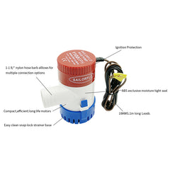 1100GPH Non-Automatic Bilge Pumps  (Brand Sailflo)