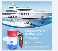 1100GPH Non-Automatic Bilge Pumps  (Brand Sailflo)