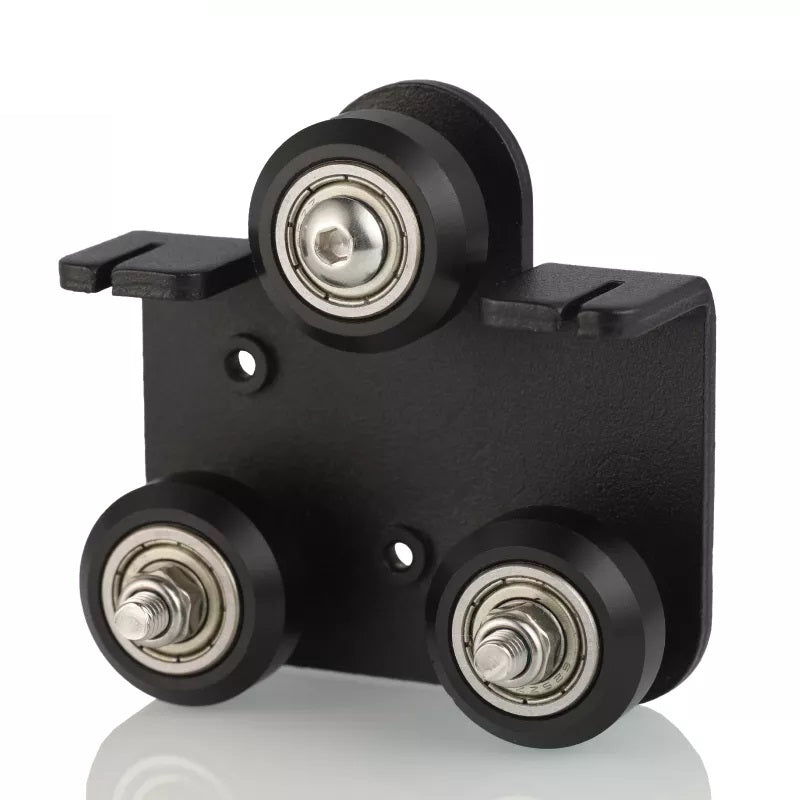 Aluminum Carriage Plate with Wheels (3D Printer Extruder Support Plate Kit)