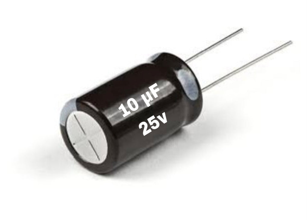 Capacitors 10mf. 25v.