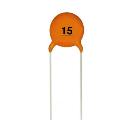 Capacitors Ceramic 15pf. 50v (15)