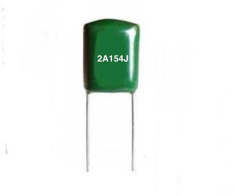 Capacitors polyester film 0.15uf. 100v. (2A154J)