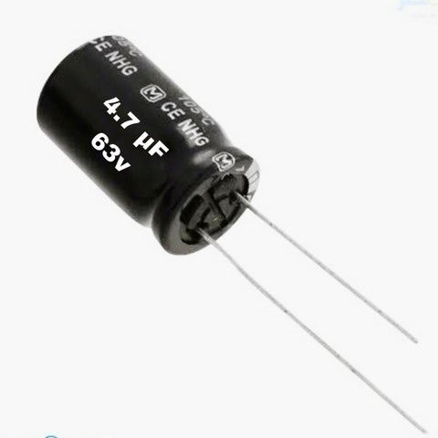 Capacitors 4.7mf. 63v.