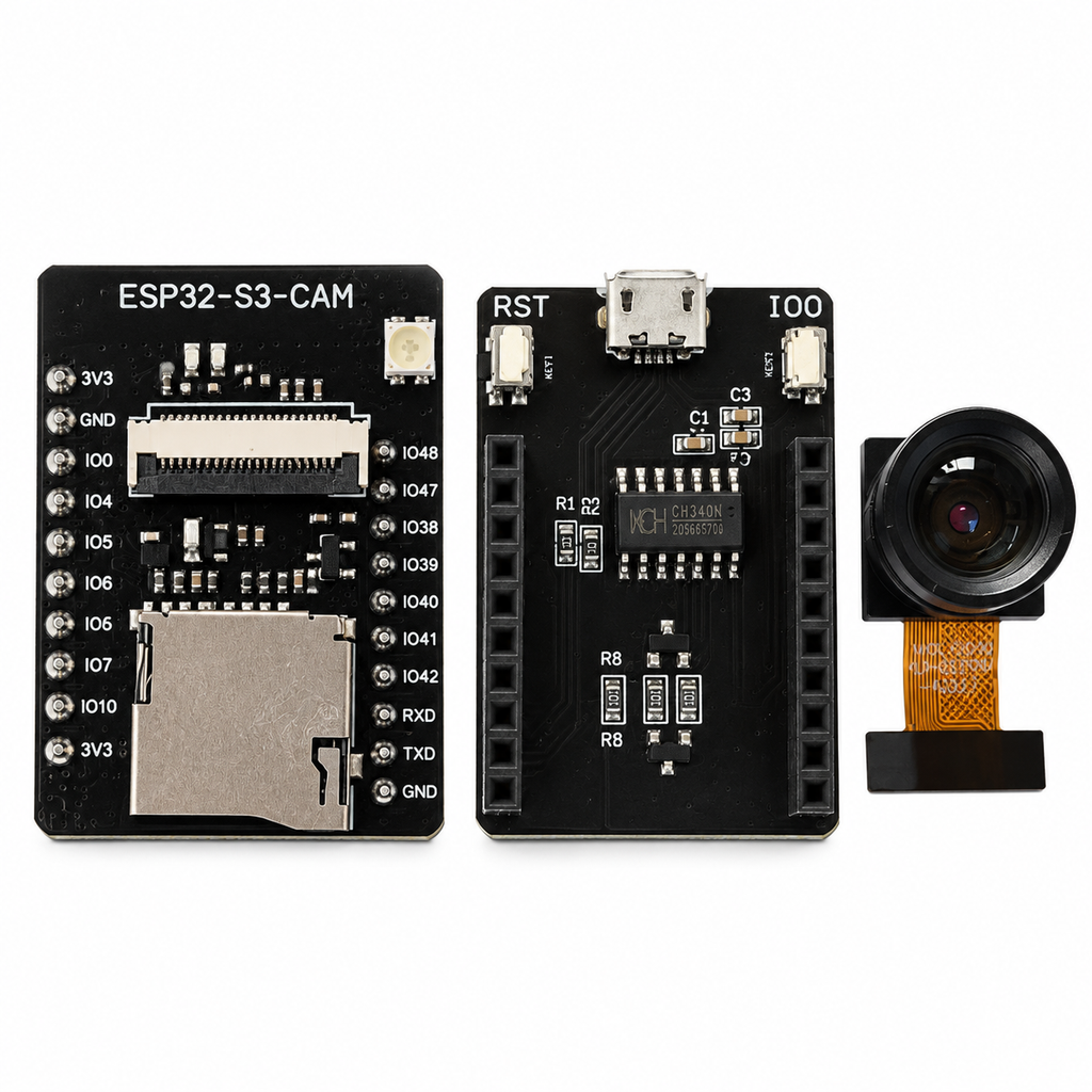 ESP32-S3-CAM N16R8 Wi-Fi &amp; Bluetooth Camera Development Board – 16MB Flash, 8MB PSRAM