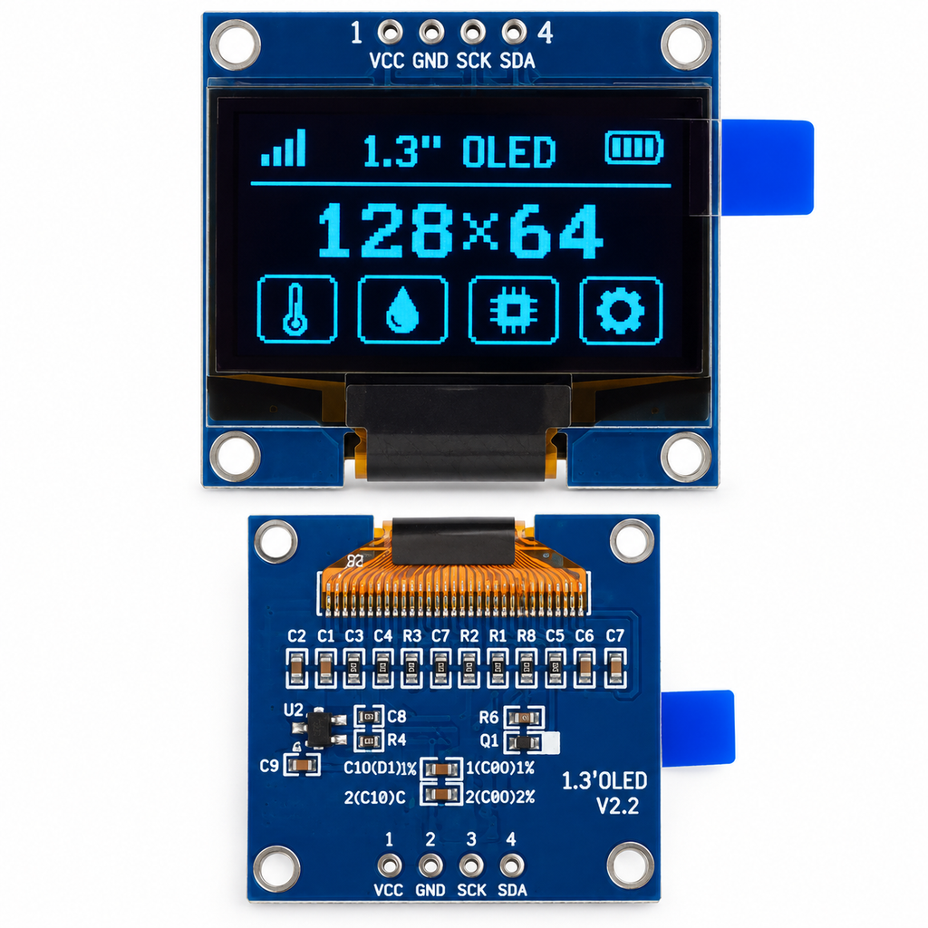 1.3" 128×64 OLED Display Module I²C / IIC – SH1106