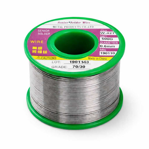 Solder Wire 0.6mm – 500g (70/30 Flux Core)