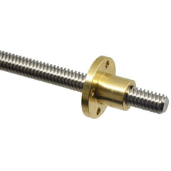 Stainless Lead Screw with Nut ( 10mm x 600mm) Pitch 4 (mm)