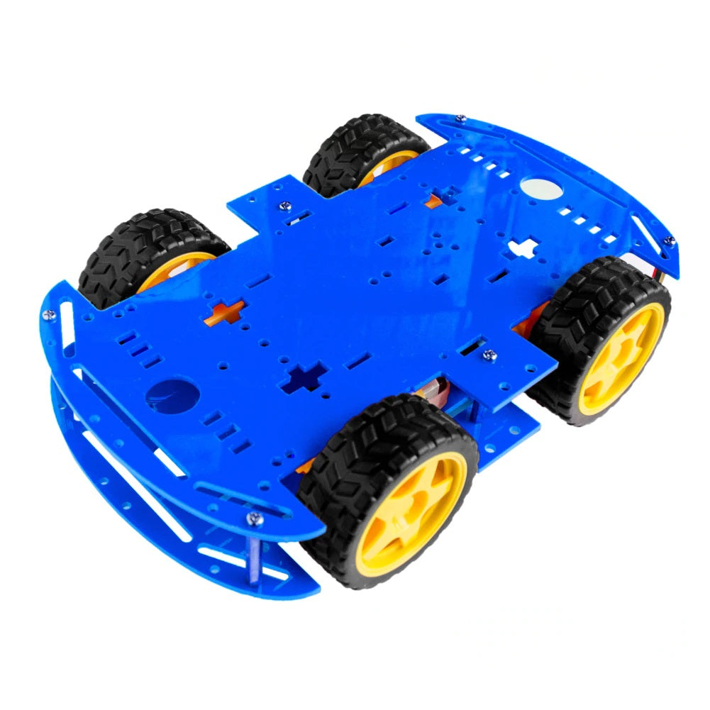 4 WD Robot (Acrylic with 4 Motors and 4 Wheels)