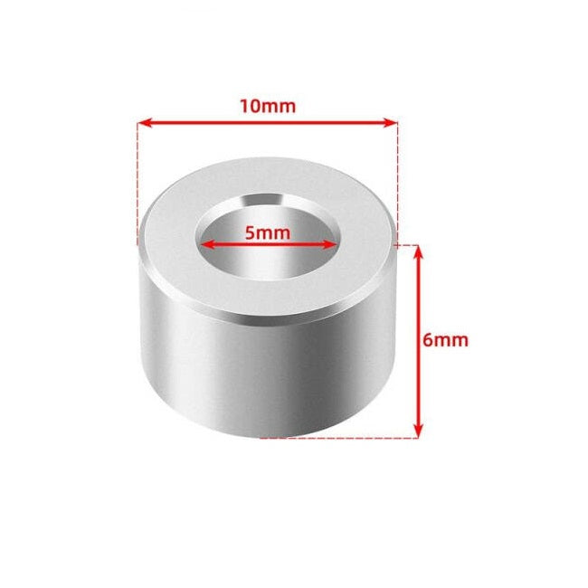 Aluminum Spacer (10mm Outer x 6mm Hight x M5 Inner) – Future