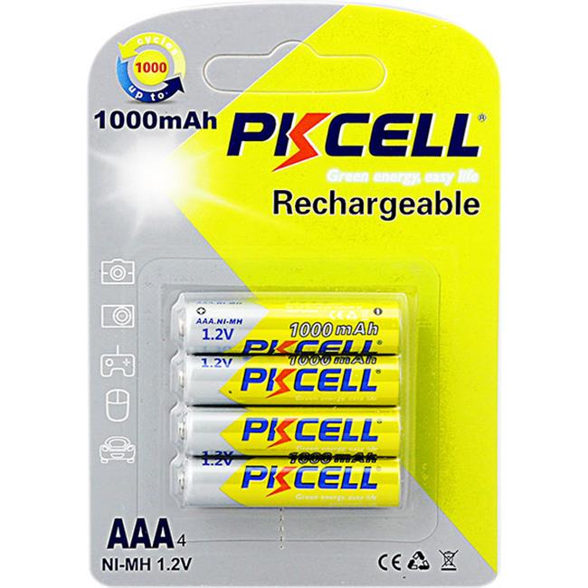 PKCELL rechargeable AAA Battery (1000 mah-1.2 v)