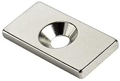 Neodymium Magnet –  Square With Hole 20 x 9.5x 2.5 mm